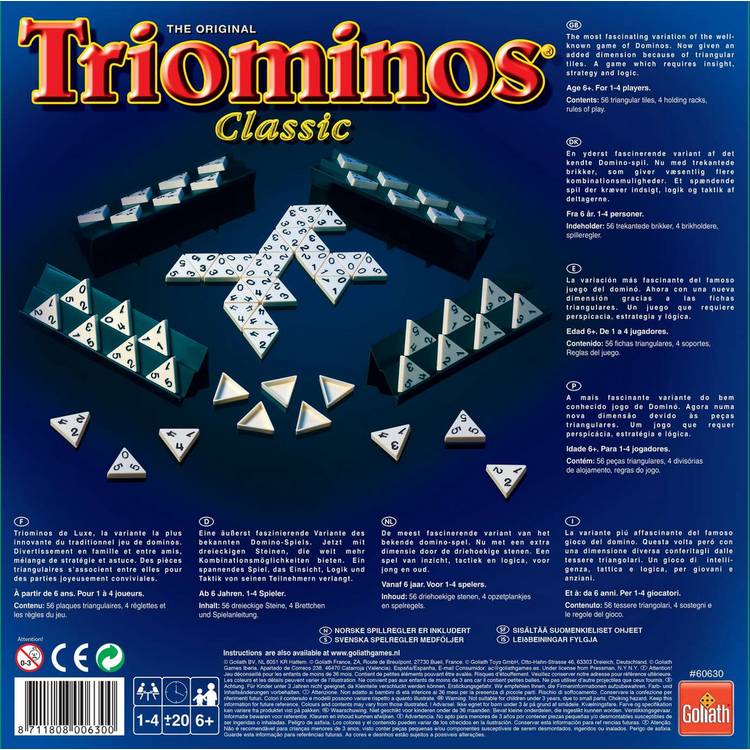 Goliath Triominos Classic triangular dominoes game (British brand)