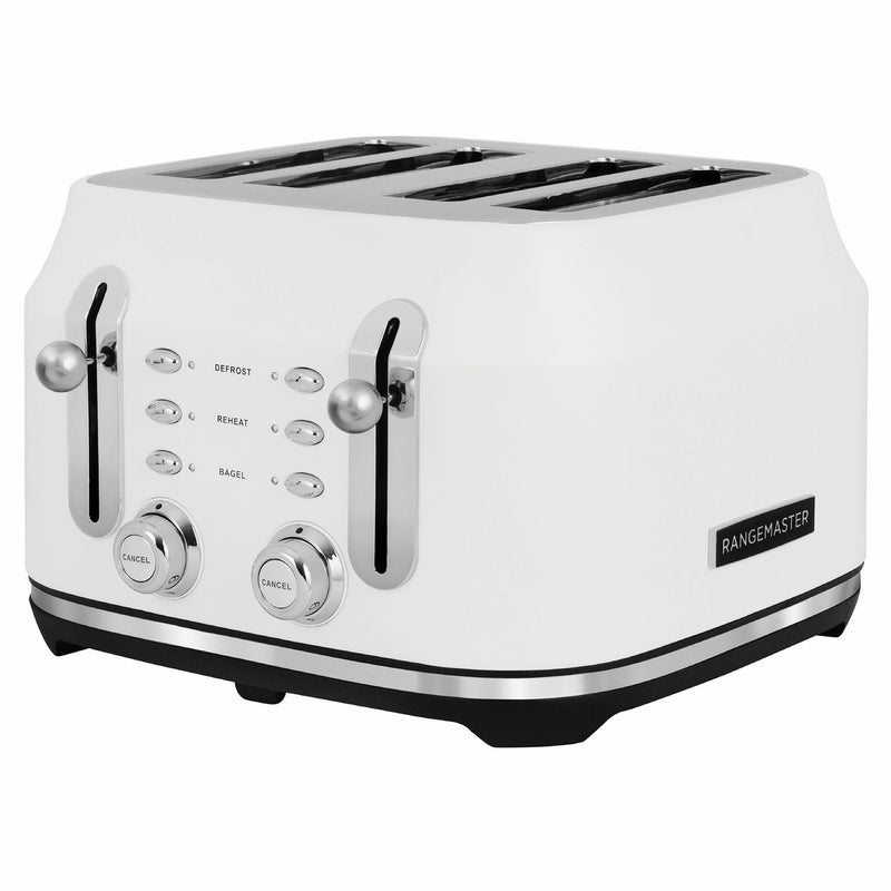 Rangemaster Classic 4 Slice Toaster in White, imported from the UK