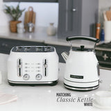 Rangemaster Classic 4 Slice Toaster in White, imported from the UK