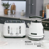 Rangemaster Classic 4 Slice Toaster in White, imported from the UK