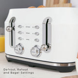 Rangemaster Classic 4 Slice Toaster in White, imported from the UK