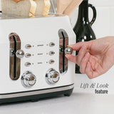 Rangemaster Classic 4 Slice Toaster in White, imported from the UK