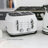 Rangemaster Classic 4 Slice Toaster in White, imported from the UK