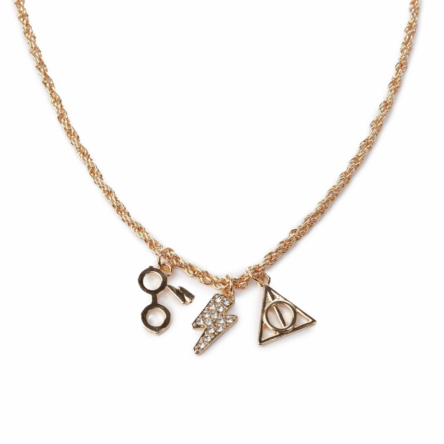 Custard London gold tone Harry Potter charm necklace - British product