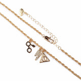 Custard London gold tone Harry Potter charm necklace - British product