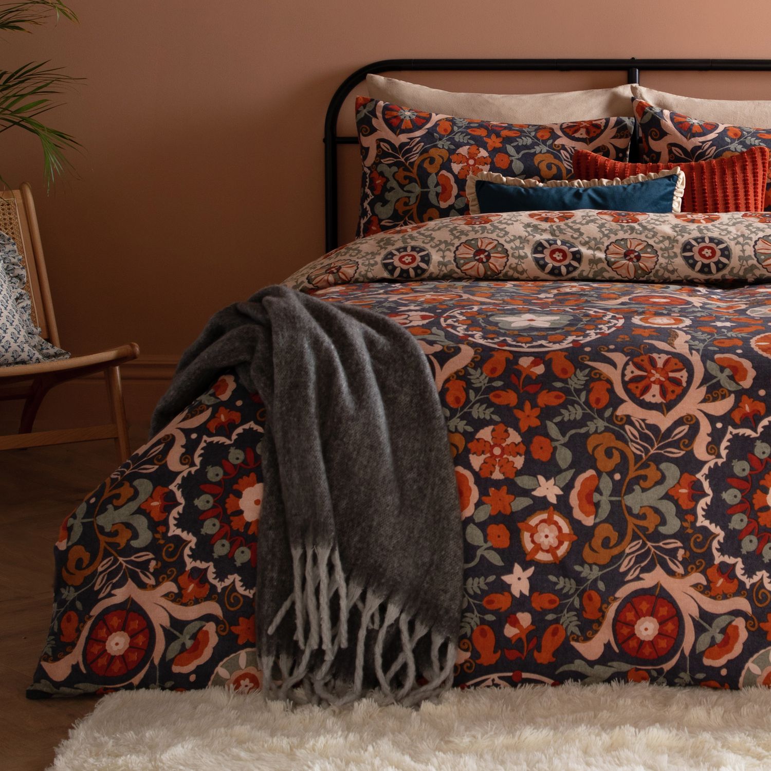 Furn Kinfolk Denim Blue  Bedding Set - Double