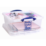 Really Useful plastic storage box clear 31.5L, imported from the UK