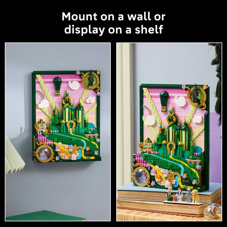 LEGO Wicked Emerald City wall art 1518 pieces, imported from the UK