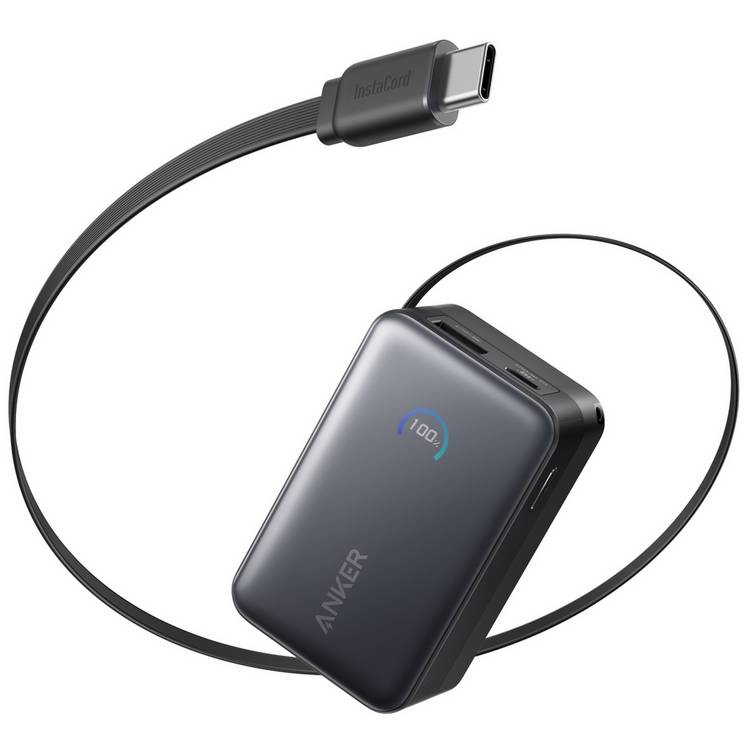 Anker Nano power bank with built-in USB-C cable 10000mAh - British product
