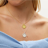 Simply Silver polished beaded spinner pendant, UK version