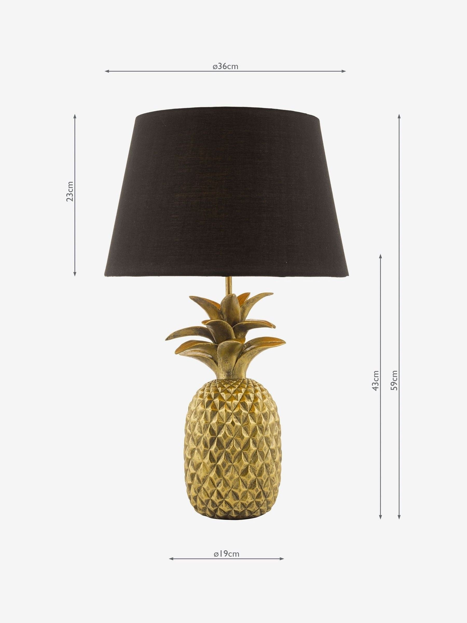 Dar Lighting Gold Safa Tischlampe mit schwarzem Schirm, importiert aus Großbritannien
