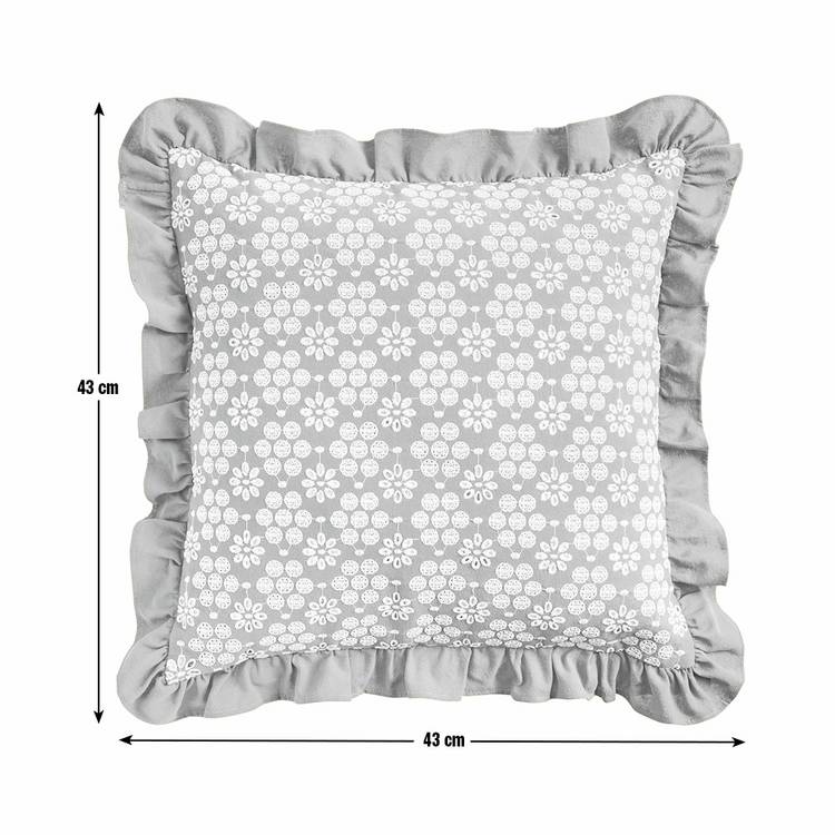 Argos Home broderie anglaise cushion mustard 43x43cm - British product