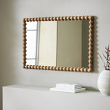 Habitat Bobbin stained wooden wall mirror 90x56cm, imported from the UK