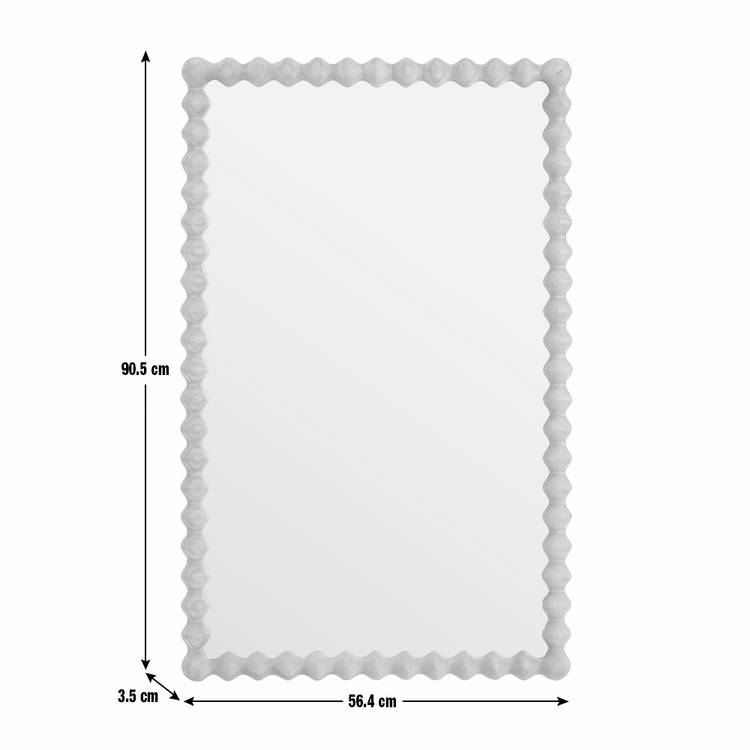 Habitat Bobbin stained wooden wall mirror 90x56cm, imported from the UK