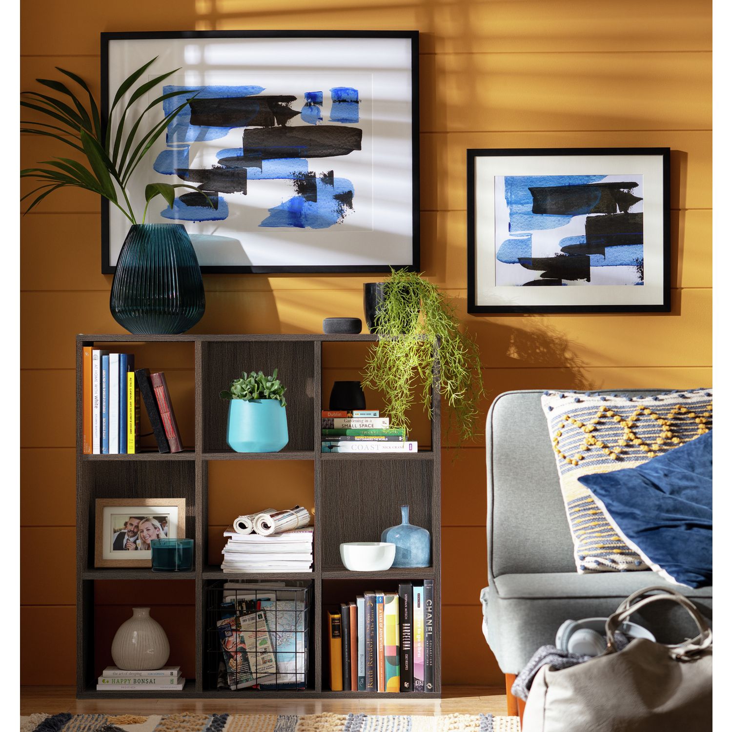 Argos Home 9 Cube Storage Unit - Walnut