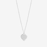 Simply Silver polished heart pendant necklace 16 inch (British brand)