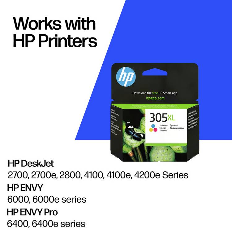 HP 305 XL original colour ink cartridge (British brand)