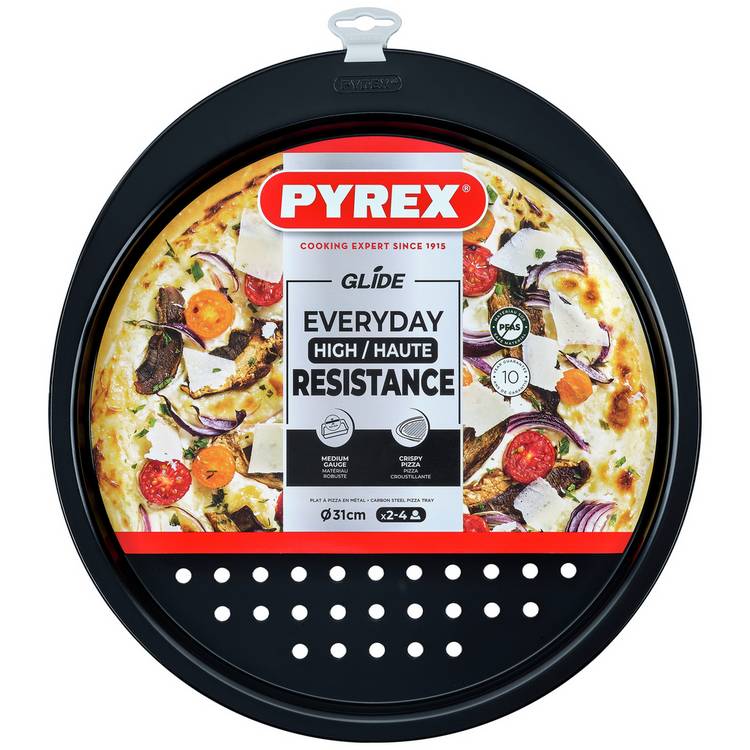 Pyrex non-stick pizza tray 31cm, imported from the UK