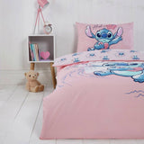 Disney Lilo & Stitch pink toddler bedding set, imported from the UK