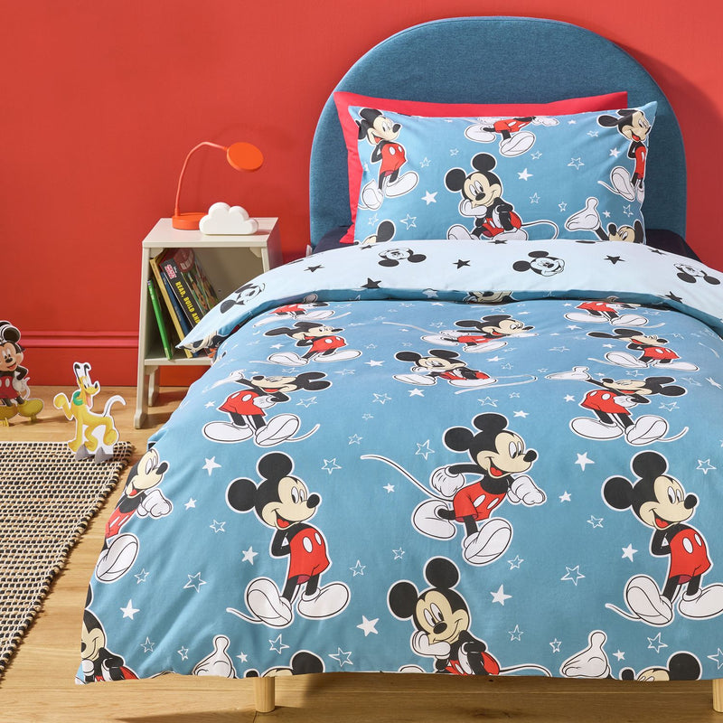Disney Mickey Mouse Sky Blue Kids Bedding Set - Toddler
