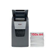 Rexel Optimum AutoFeed+ 150X cross cut shredder, imported from the UK