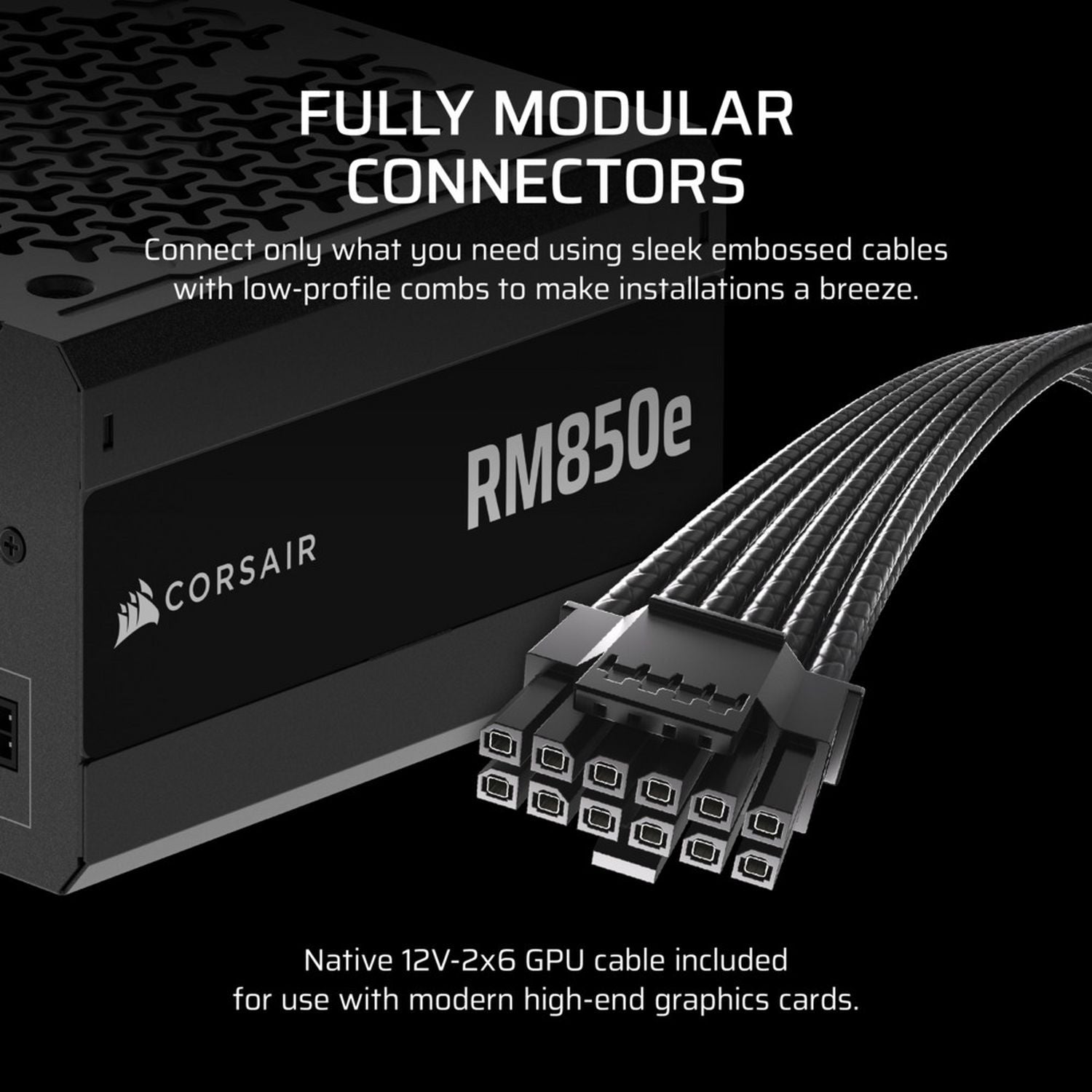 Corsair RM850e power supply 850W, imported from the UK