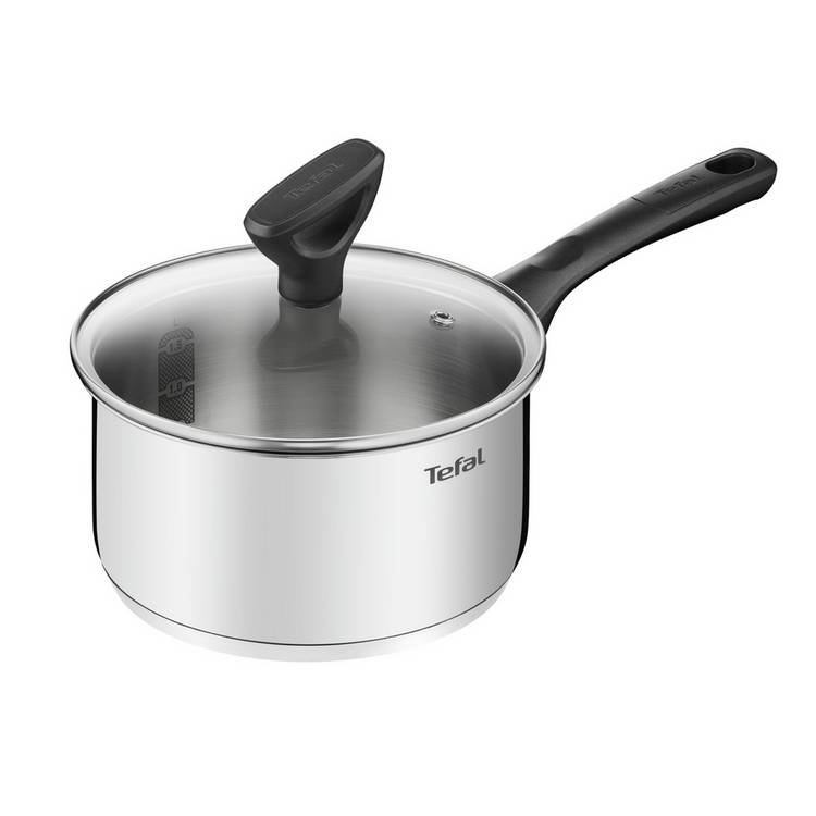 Tefal 18cm Titanium Edition stainless steel saucepan, UK version