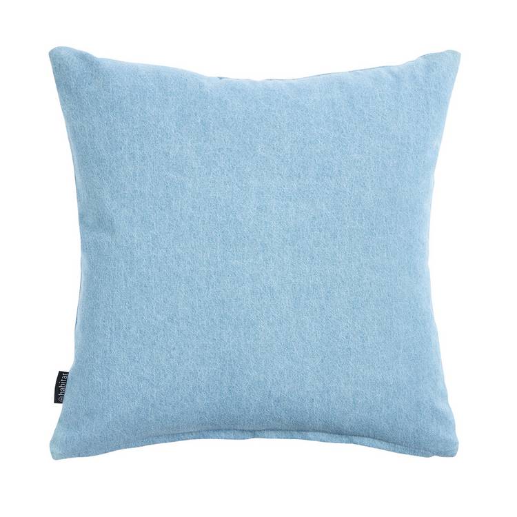 Habitat folk floral stitch denim cushion blue 43x43cm, imported from the UK
