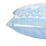 Habitat folk floral stitch denim cushion blue 43x43cm, imported from the UK