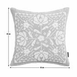 Habitat folk floral stitch denim cushion blue 43x43cm, imported from the UK