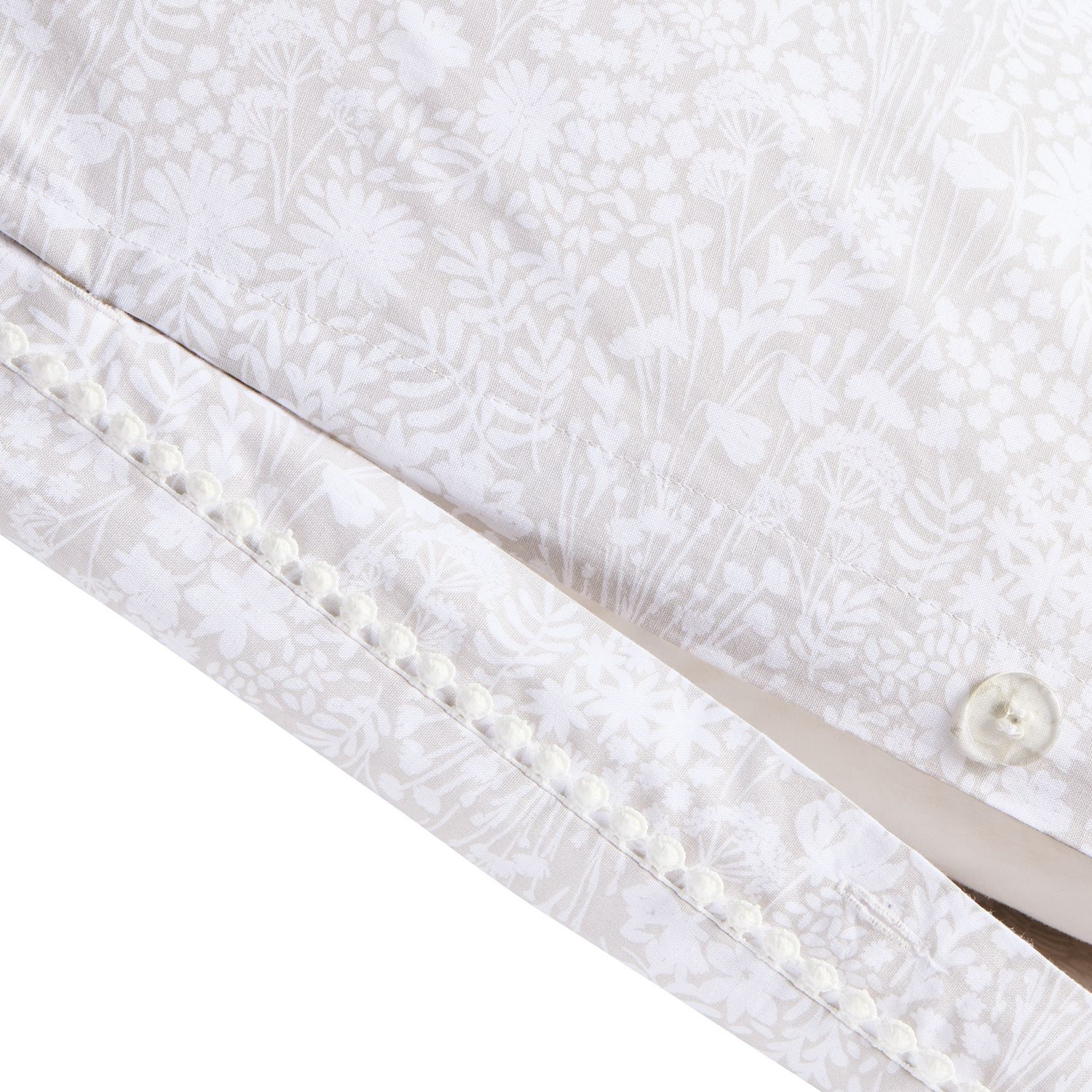 Argos Home Cotton Ditsy Floral Trim Bedding Set-Superking