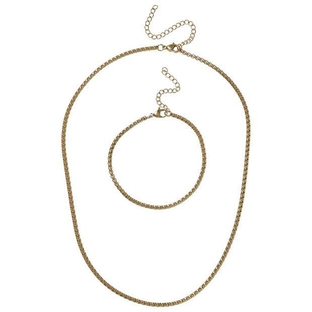 Liars & Lovers gold-tone stainless steel roll chain set, UK version