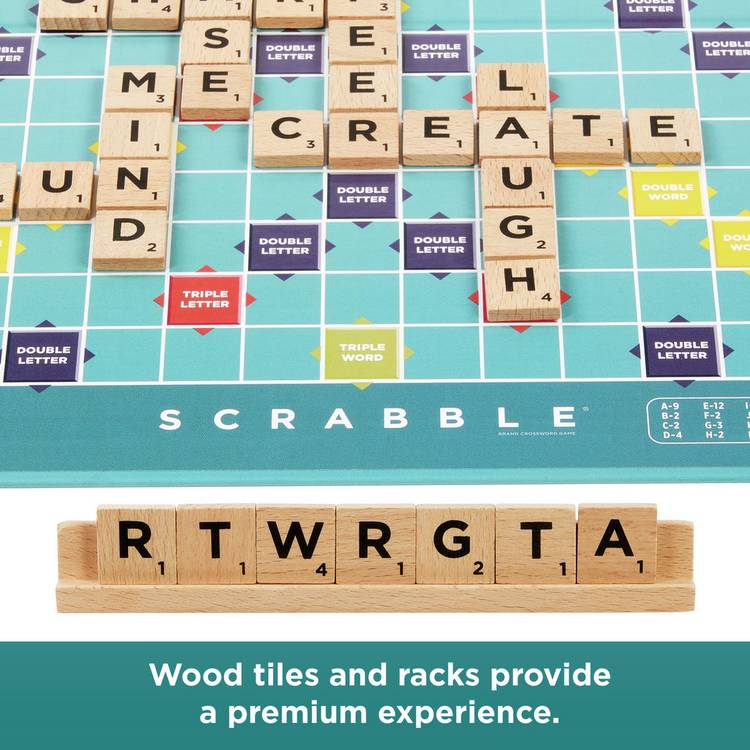 Scrabble wooden board game with two gameplay modes - British product