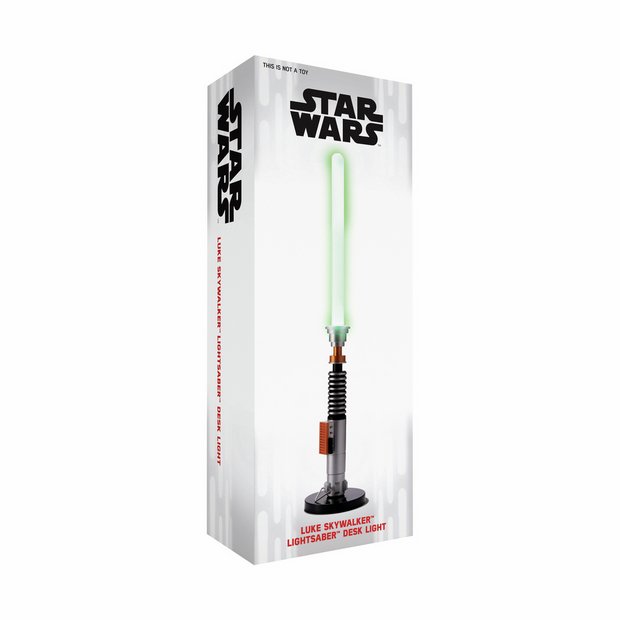 Menkind Star Wars Luke Skywalker lightsaber desk lamp 33cm (British brand)