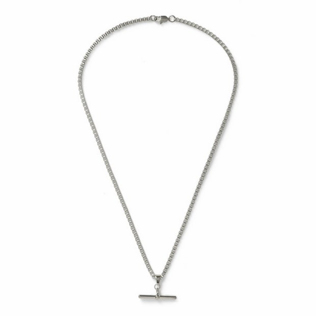 Uncommon Souls stainless steel T-bar pendant necklace, UK version