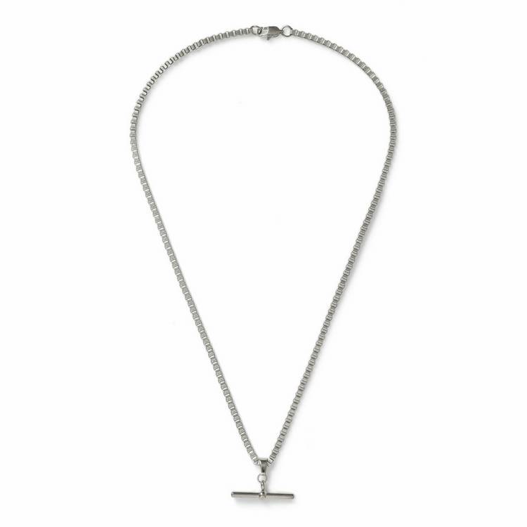 Uncommon Souls stainless steel T-bar pendant necklace, UK version