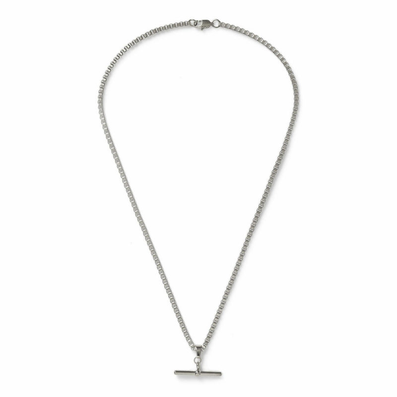 Uncommon Souls stainless steel T-bar pendant necklace, UK version