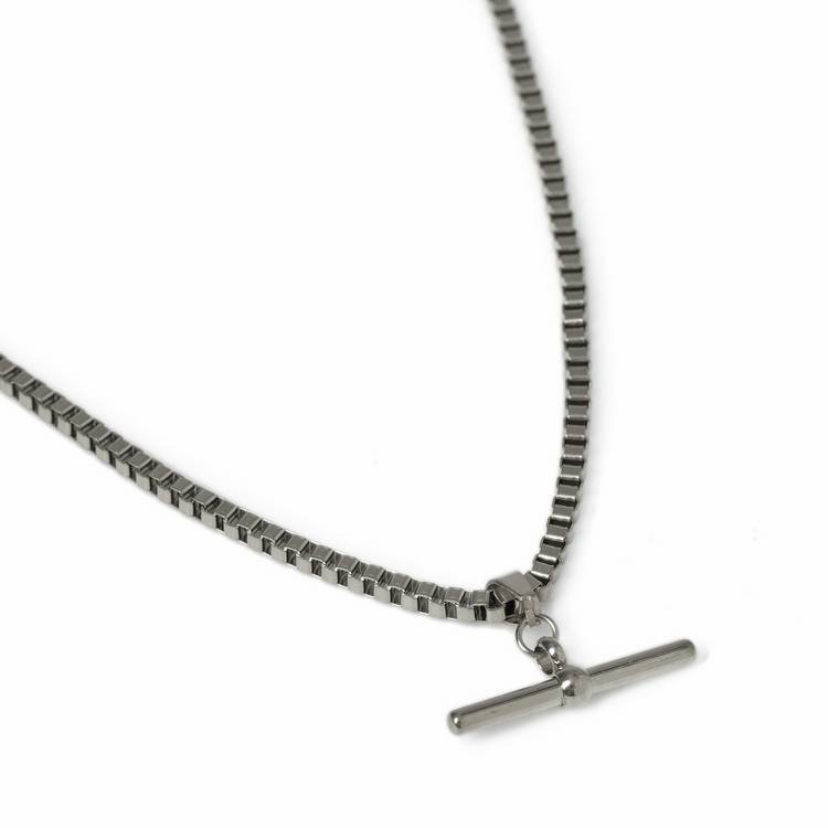 Uncommon Souls stainless steel T-bar pendant necklace, UK version