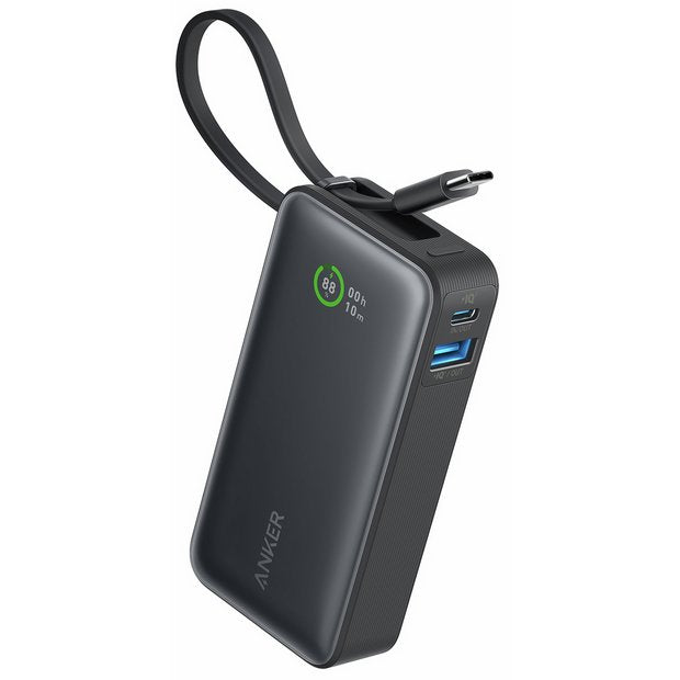 Anker 10000mAh Nano Power Bank with built-in USB-C cable, UK version