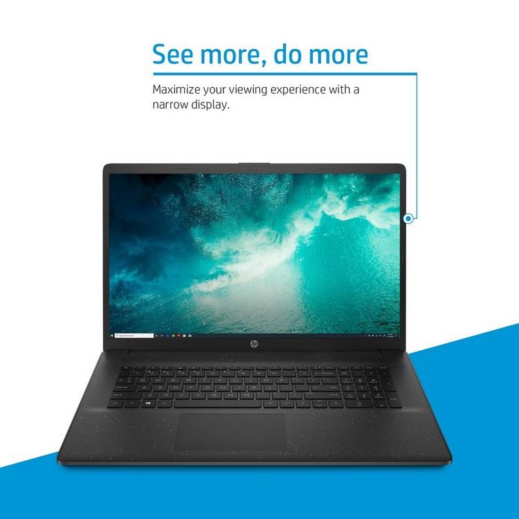 HP 17.3 laptop N100 4GB 128GB black (British brand)