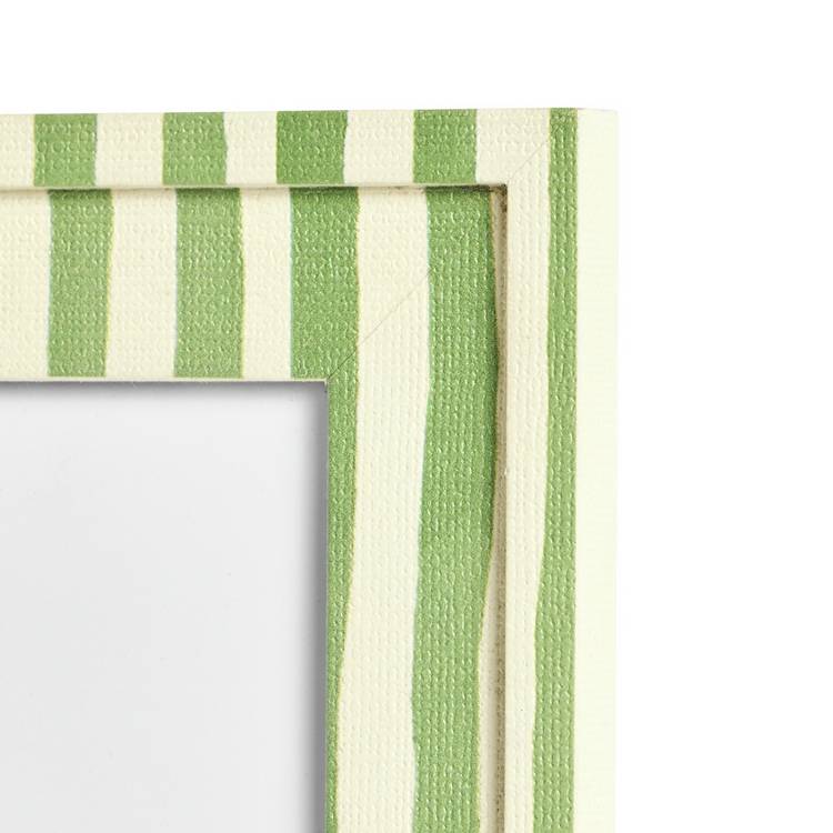 Habitat green stripe printed picture frame 4x6 - British product