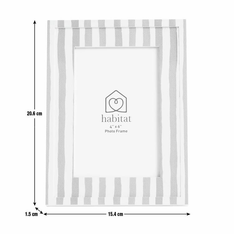 Habitat green stripe printed picture frame 4x6 - British product