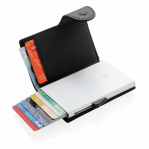 Menkind RFID cardholder wallet black leather - British product
