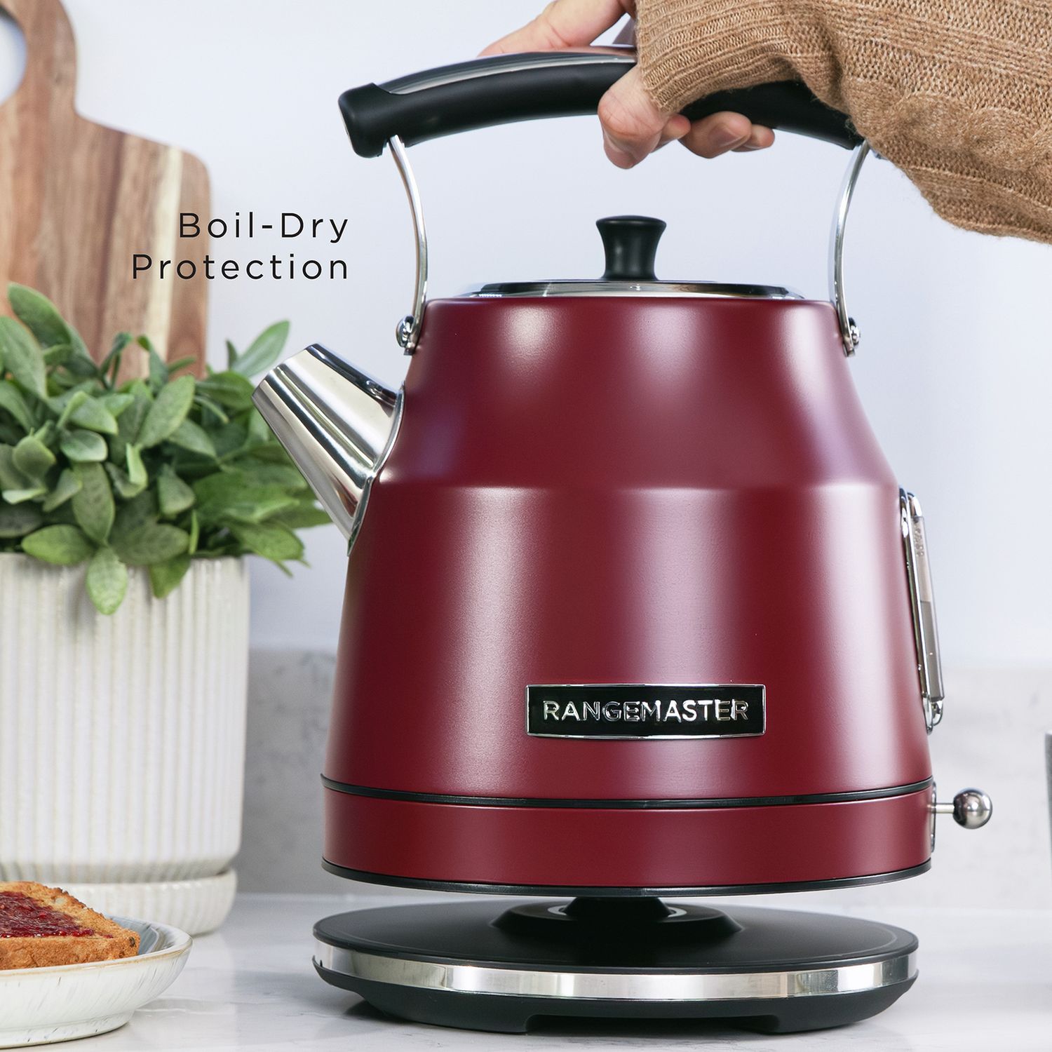 Rangemaster classic kettle burgundy 1.7L, UK version