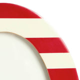 Habitat red and white striped oval resin picture frame 4x6, imported from the UK