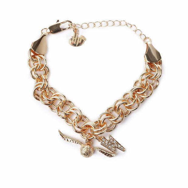 Custard London gold tone Harry Potter charm bracelet, imported from the UK