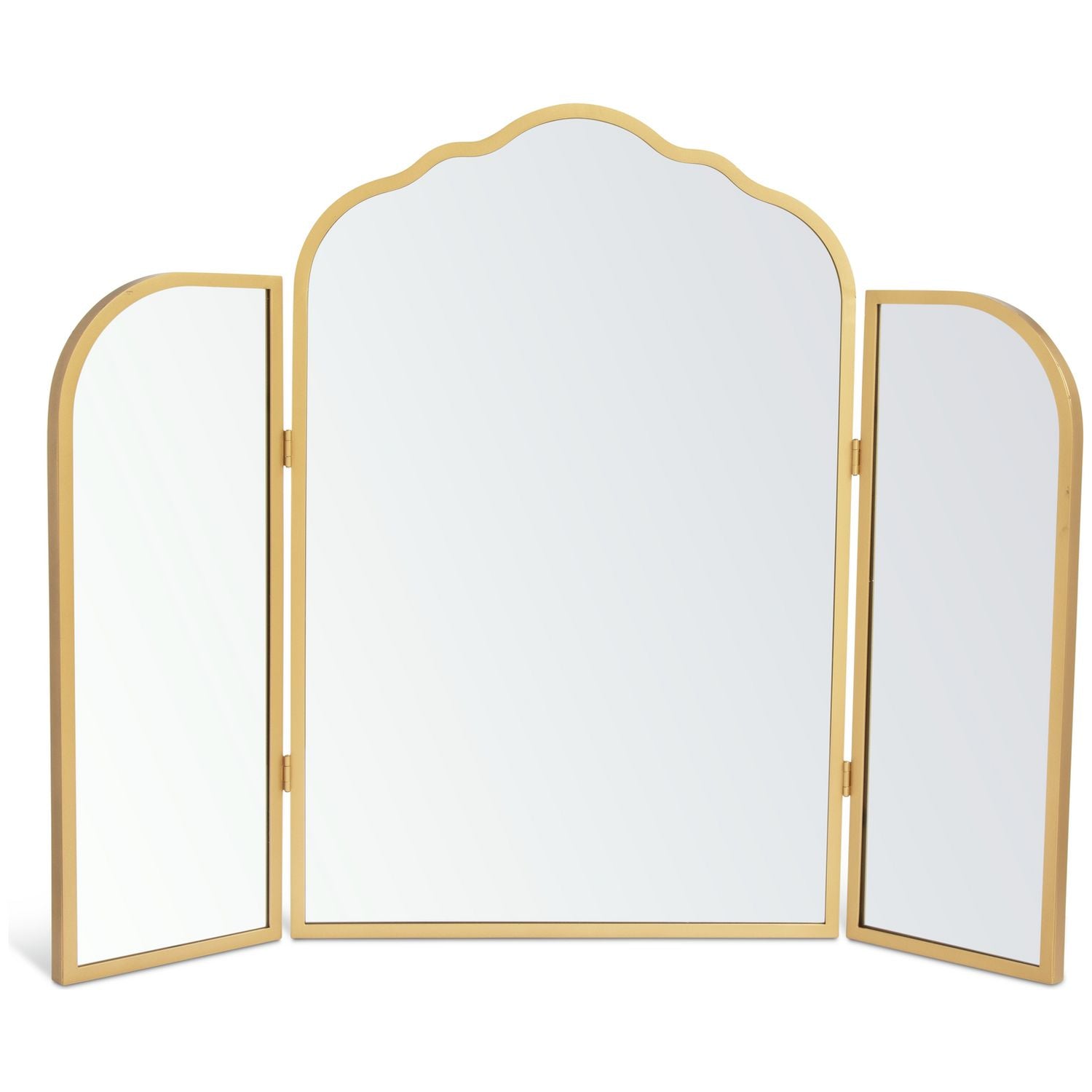 Argos Home gold vintage curved dressing table mirror 75x60cm - British product