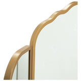 Argos Home gold vintage curved dressing table mirror 75x60cm - British product