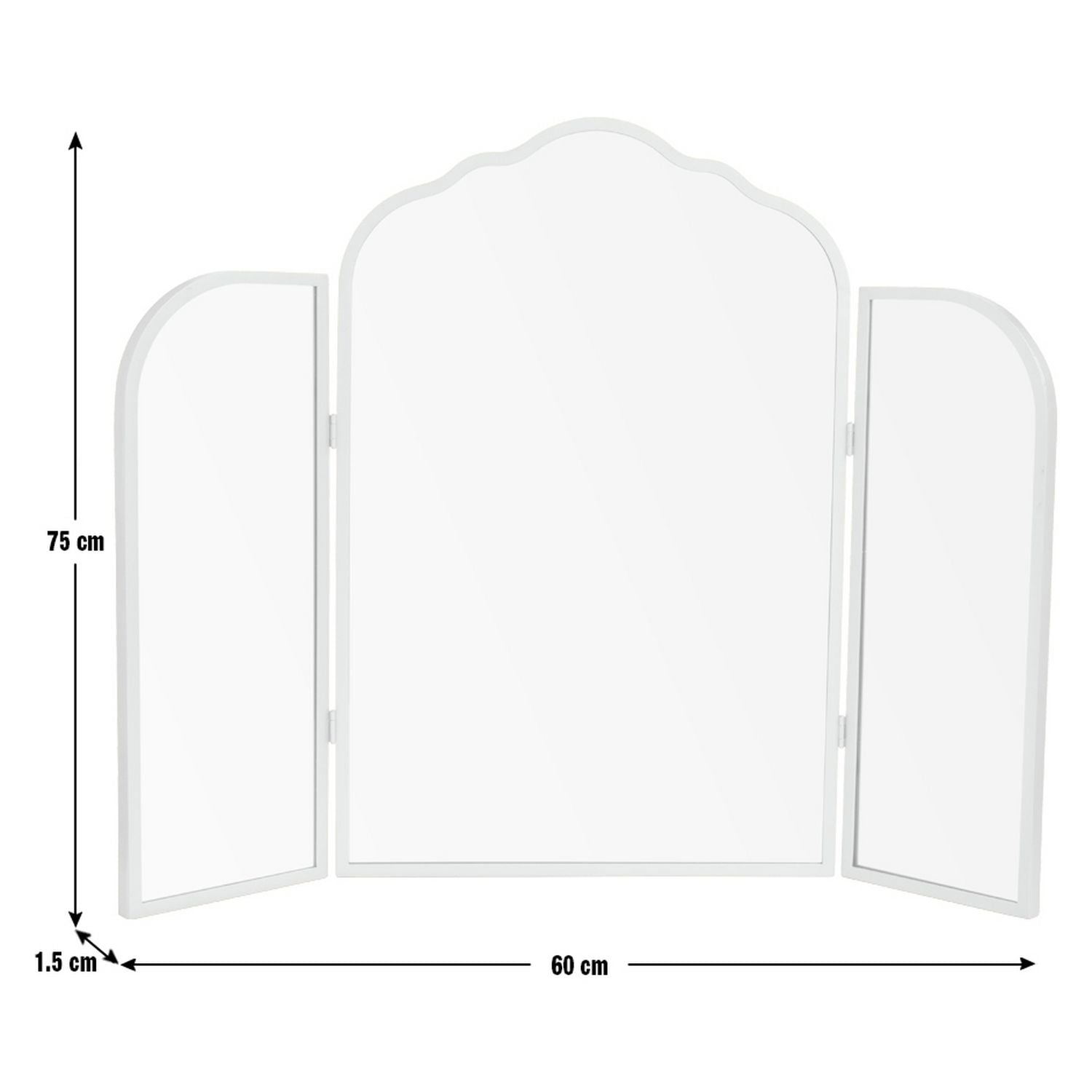 Argos Home gold vintage curved dressing table mirror 75x60cm - British product