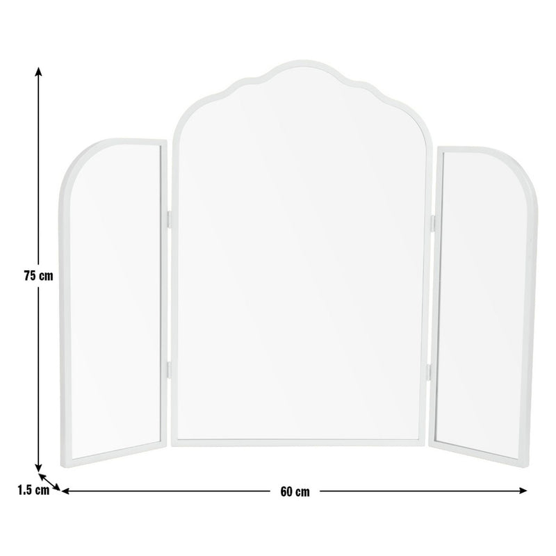 Argos Home gold vintage curved dressing table mirror 75x60cm - British product